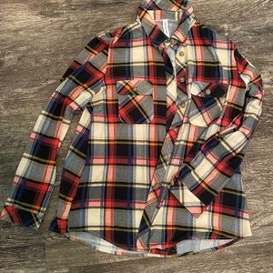 Tickled Teal plaid button up